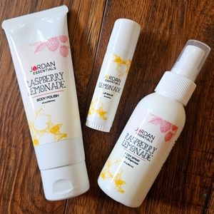 Jordan Essentials Exclusive Full Size Raspberry Lemonade Bath & Body Set.